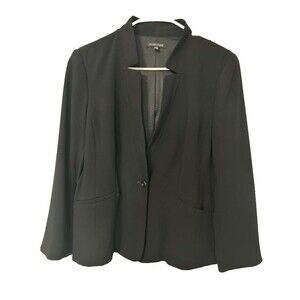 Eileen Fisher Blazer Size 12 Women's Black Jacket Coat Long Sleeve